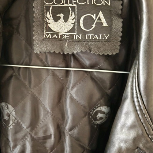 Men's leather jacket vintage 90s from Italy like new, black