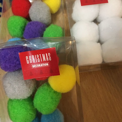 Craft supplies new, pom poms, foam balls, 20 bows, rolls