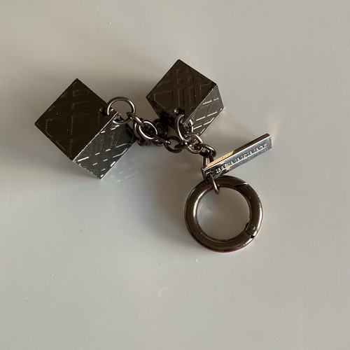 Burberrys silver keychain used
