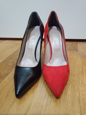 Ellen pumps size 40 used, red and black