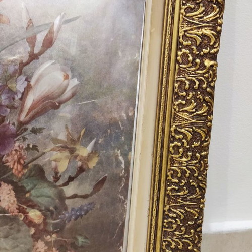 Gold carved frame used