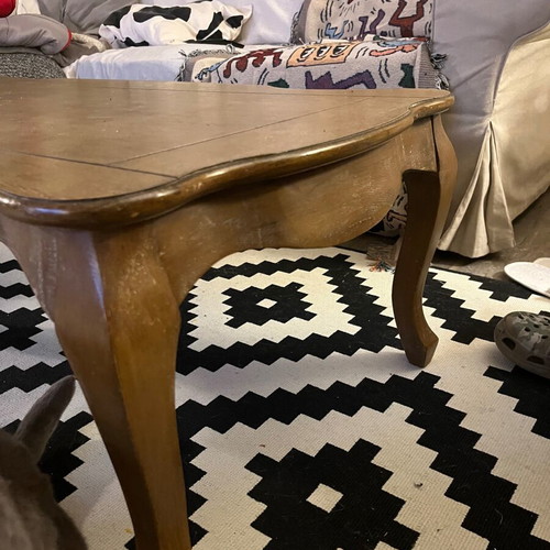 Wooden coffee table used with vintage style