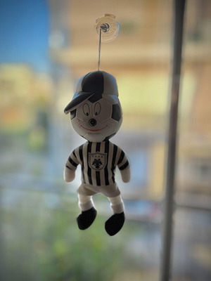 Retro PAOK plush toy new with suction cup