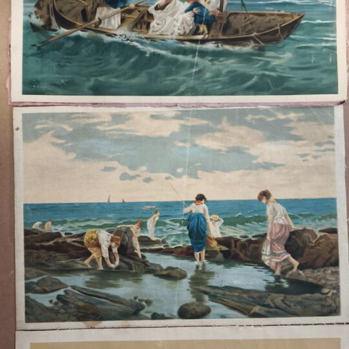 Oil paintings used, sold together