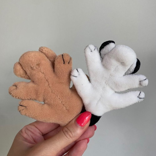 Pound Puppy set of 2 mini plush toys used, different colors
