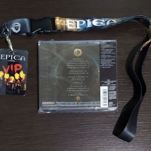 Epica The Quantum Enigma Japanese CD like new with VIP lanyard