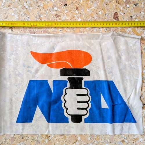 Nea Dimokratia flag used, approx. 48x23 cm