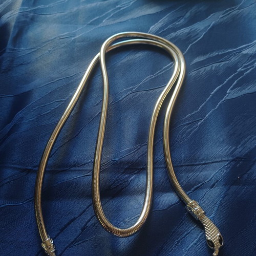Vintage multipurpose snake necklace silver, like new