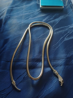 Vintage multipurpose snake necklace silver, like new
