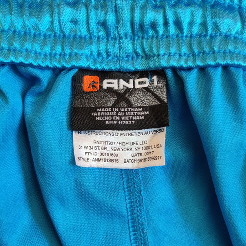 AND1 Basketball Shorts Light Blue Size L Used