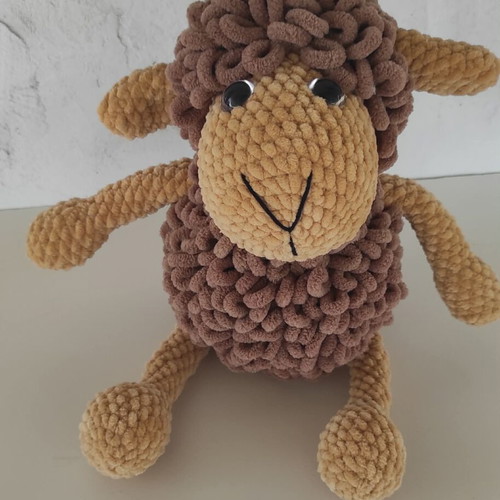 Handmade velvet sheep plush new, large size