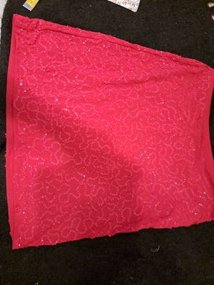 Skirt new with red sequins, size M
