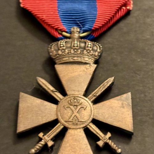 War Cross 1940 Medal used, rare variety without back side