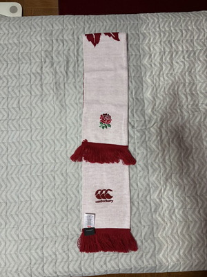 England Rugby Rose Wraparound Supporter Scarf new, official