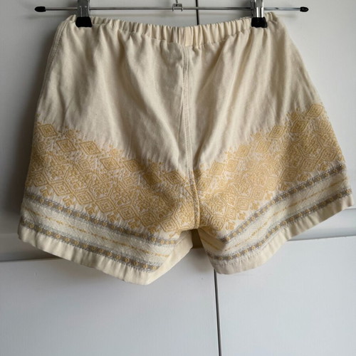 Devotion Twins embroidered cotton blend shorts size XS like new, beige and silver