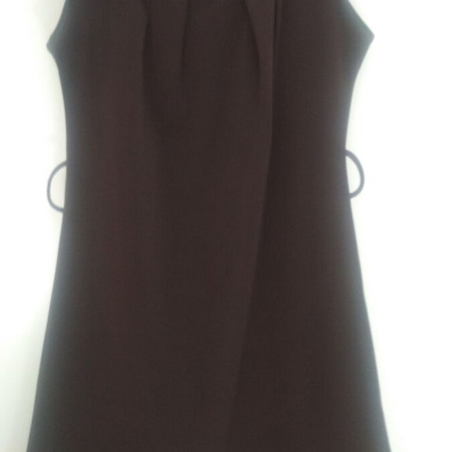 Midi dress used, brown, Italian style with belt gift