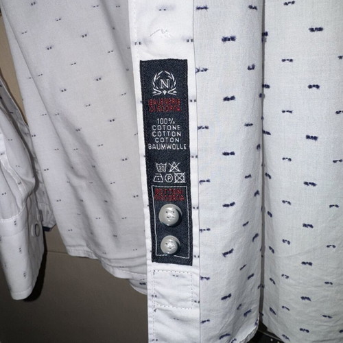 Monte Napoleone white men's shirt small, like new, micro print