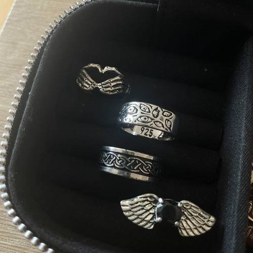 Rings set of four stainless steel new
