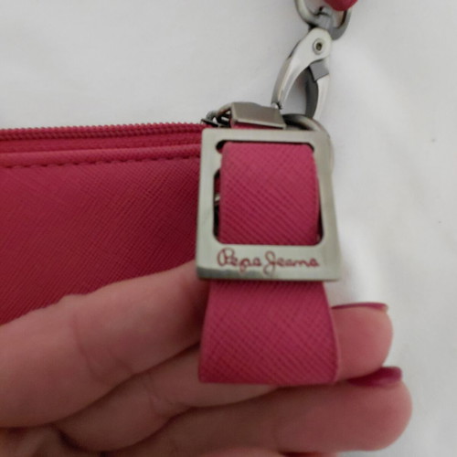 Pepe Jeans crossbody bag like new, fuchsia faux leather