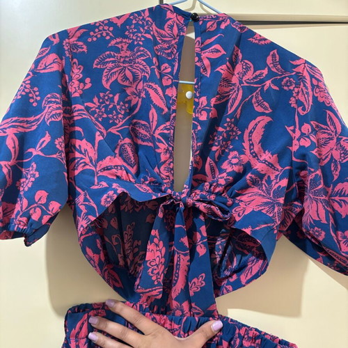 Dress new, unworn, blue and pink, one size