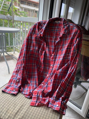 Γυναικείο πουκάμισο Levi's καινούργιο, XL, μπλε και κόκκινο
