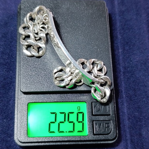 Vintage silver identity bracelet