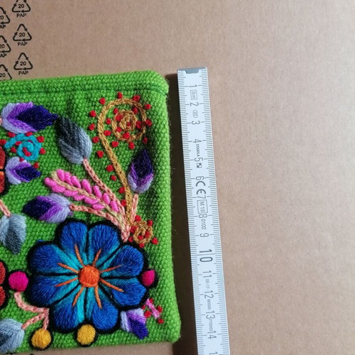 Handmade Peruvian toiletry bag new, woven and hand embroidered