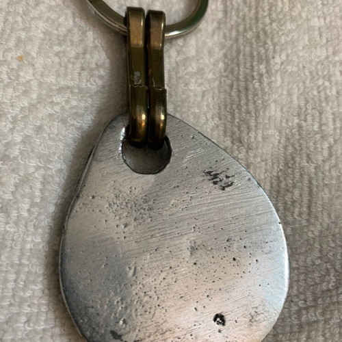 Athens 1996 keychain with gold-plated brass plaque