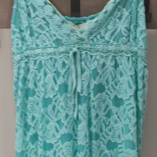 Zic Zac blouse used, size S, petrol with lace details