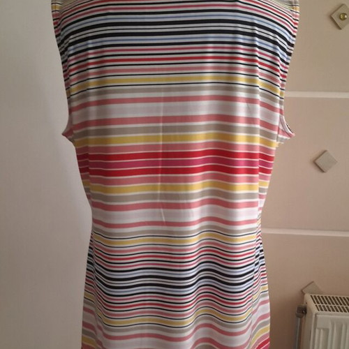 Tommy Hilfiger sleeveless blouse, multicolor, gold buttons