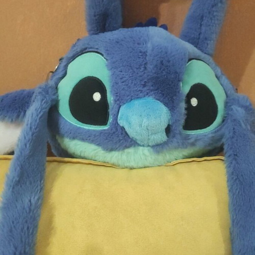Stitch plush bag like new, large size, blue