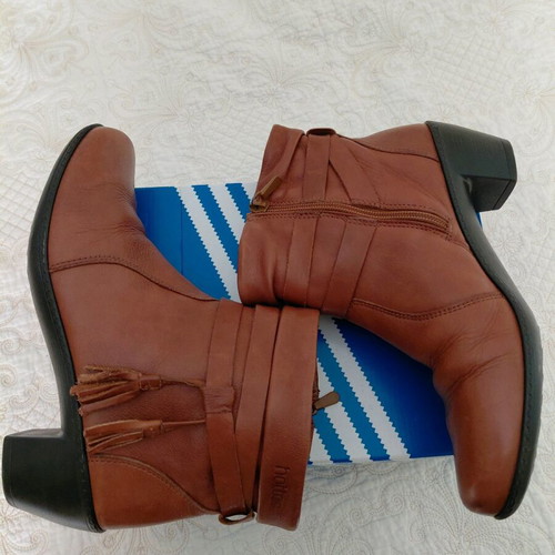 Hotter leather ankle boots used, brown, size 39
