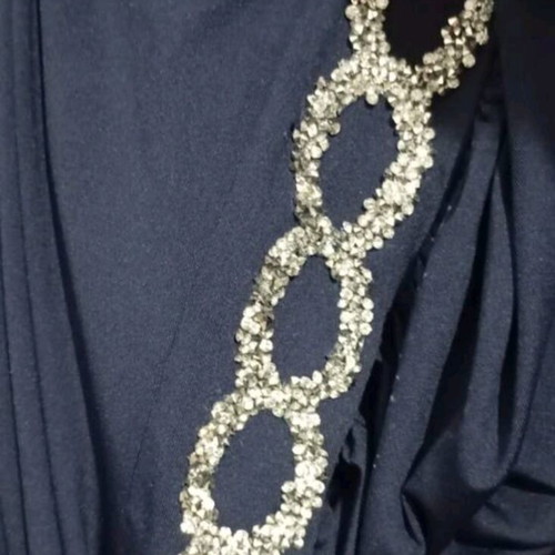 Maxi dress Ross like new navy blue with strass details size L
