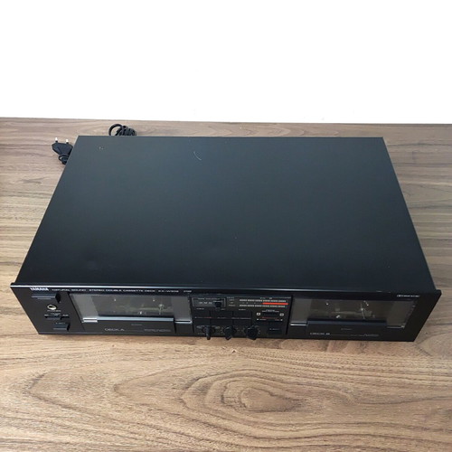 Yamaha KX-W202 vintage double cassette deck used, black