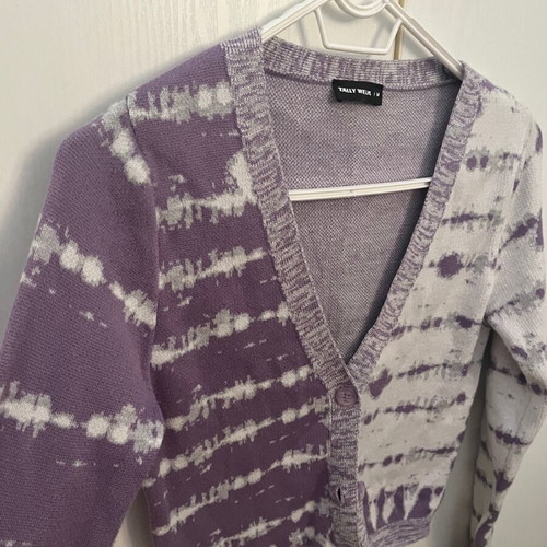 Tally Weijl purple tie dye cropped bolero jacket like new