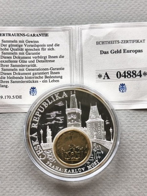 Commemorative Medal of the Czech Republic from European Currencies series new