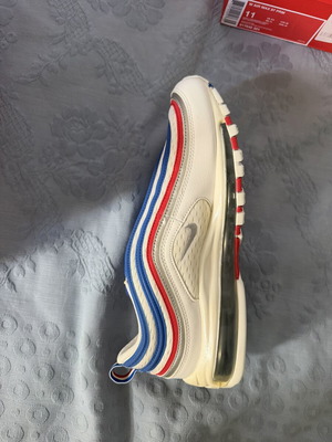 Nike Air Max 97 PRM γυναικεία αθλητικά παπούτσια μέγεθος 11 λευκό μπλε κόκκινο