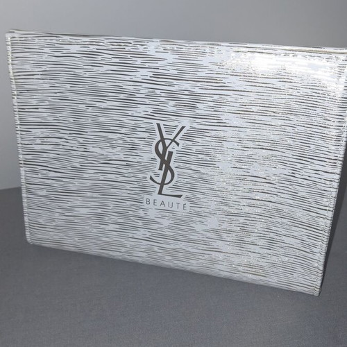 YSL Beauty Woman Pouch new, white and gold