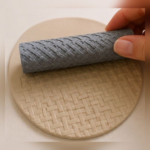Basket Weave Texture Roller for Clay new