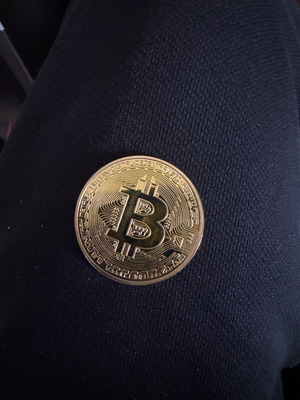 Btc coin gold plated like new