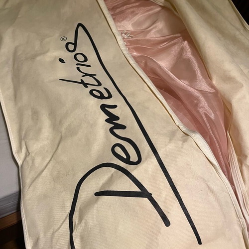 Demetrios wedding dress pink pastel like new, size S