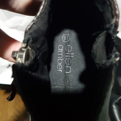 Straight black ankle boots used, size 40
