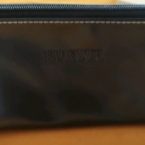 Hunter bag used, black with white stitching