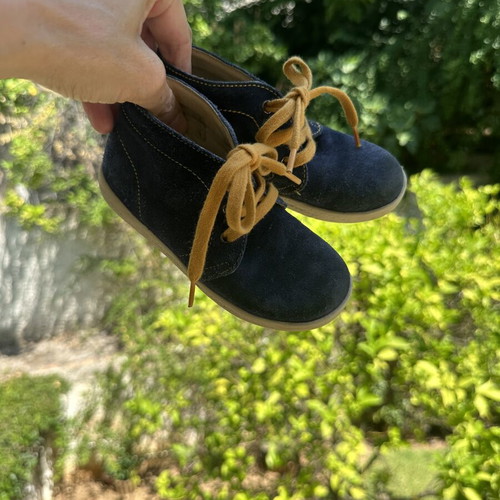 Falcotto Naturino Kids Suede Leather Boots Size EU25 Like New Blue