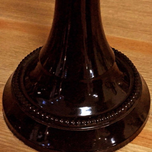 High Aesthetic Black/Gold Candlestick 20cm New