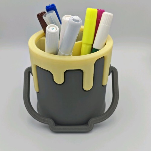 Pencil holder new bucket-shaped made with esun pla+ 3d printer material