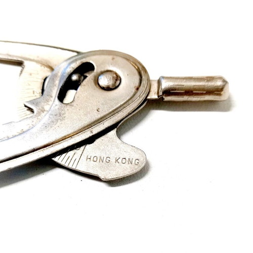 Vintage Metal Drawing Compass used, 1980s design from Hong Kong
