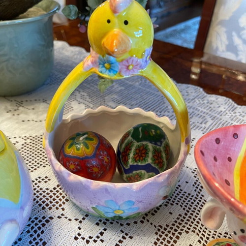Easter decorative ceramic set like new, 3 pieces