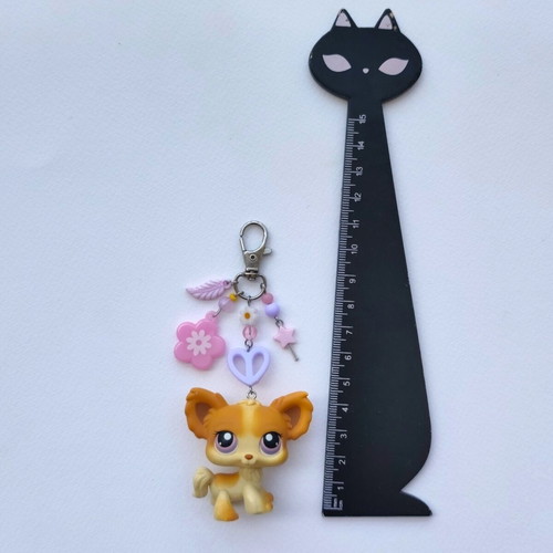 LPS Tan Chihuahua #96 Handmade Keychain like new