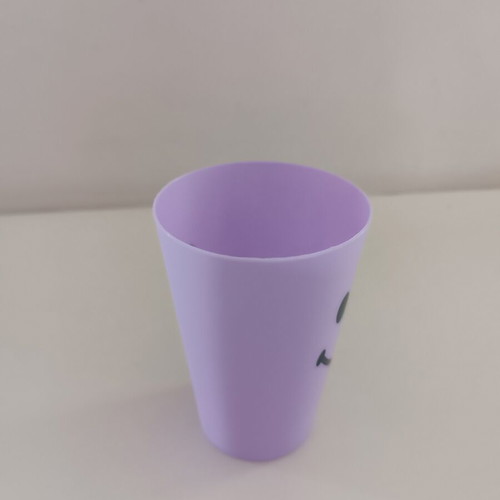 Plastic cup lilac with smiley face new